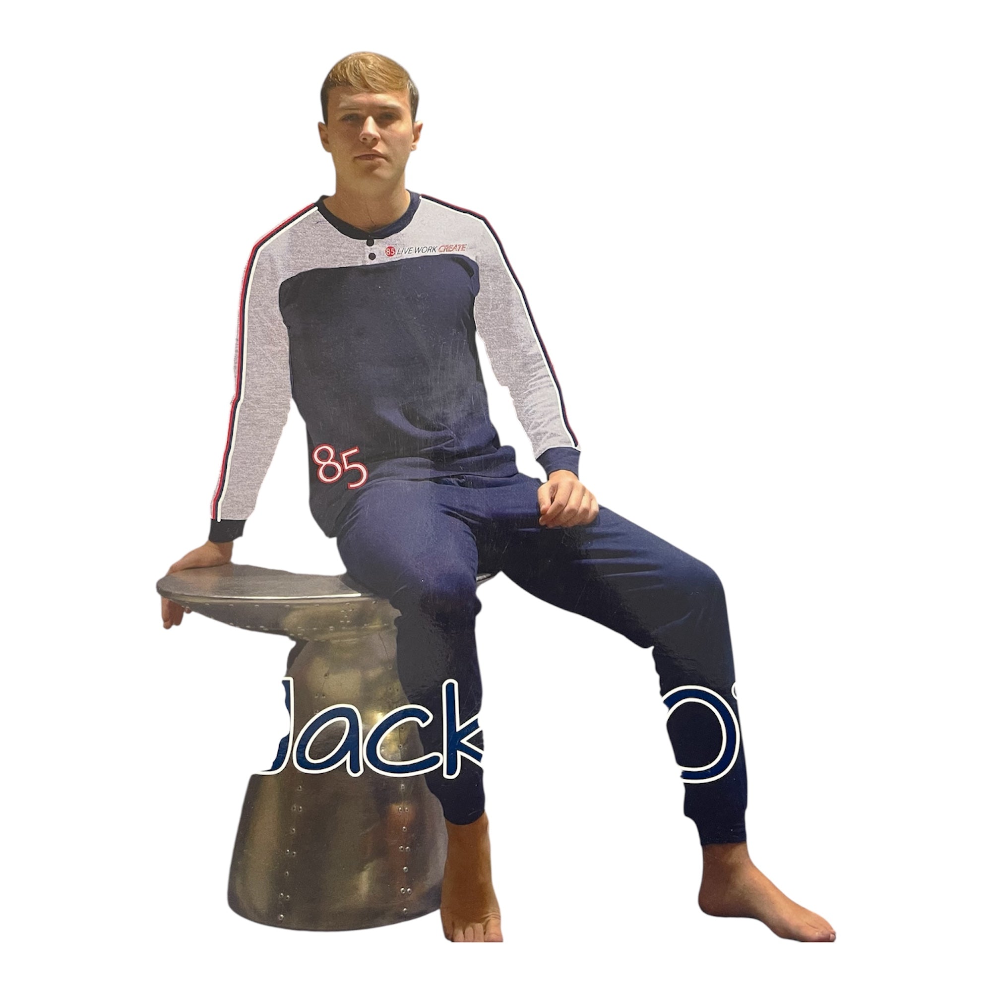 Pigiama Uomo Lungo in Cotone Jersey Jackie - O Art.JO014 - Boutique dell'Intimo e del Neonato