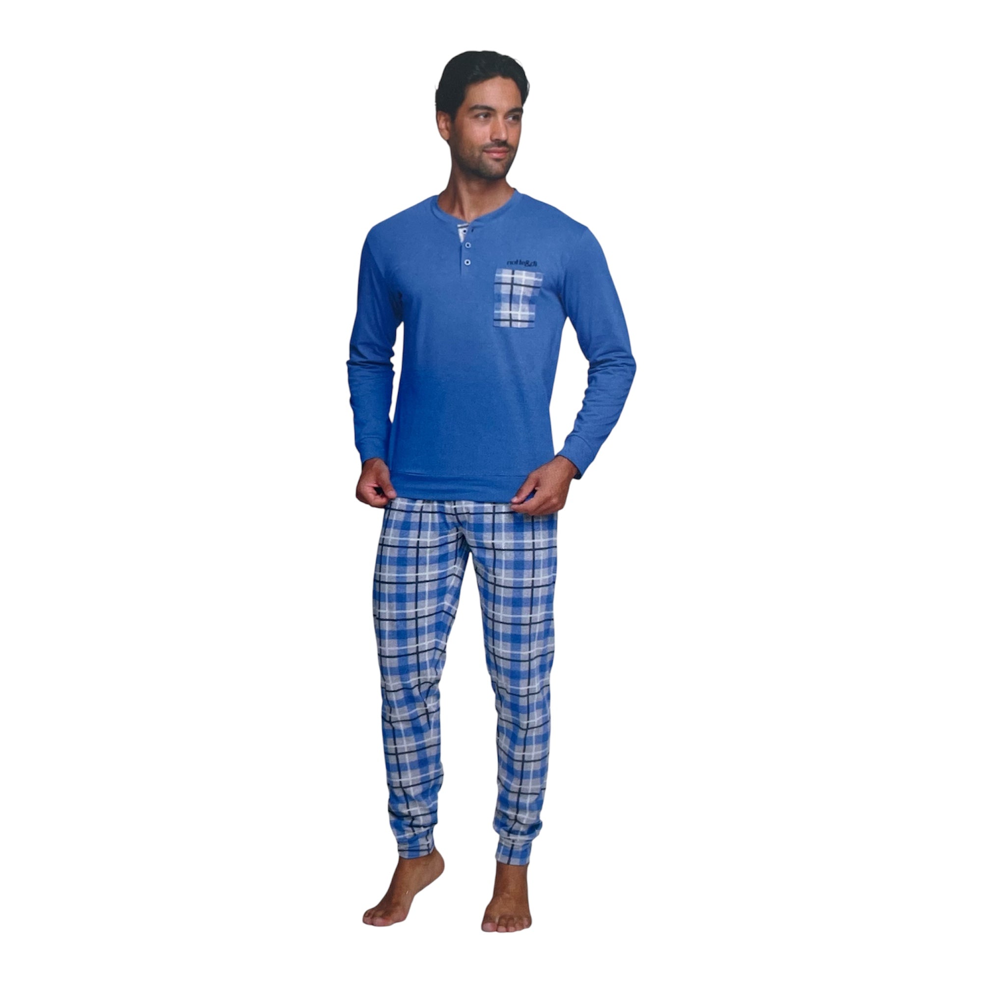 Pigiama Uomo Lungo in Cotone Jersey Notte & dì Art.NJ92 - Boutique dell'Intimo e del Neonato