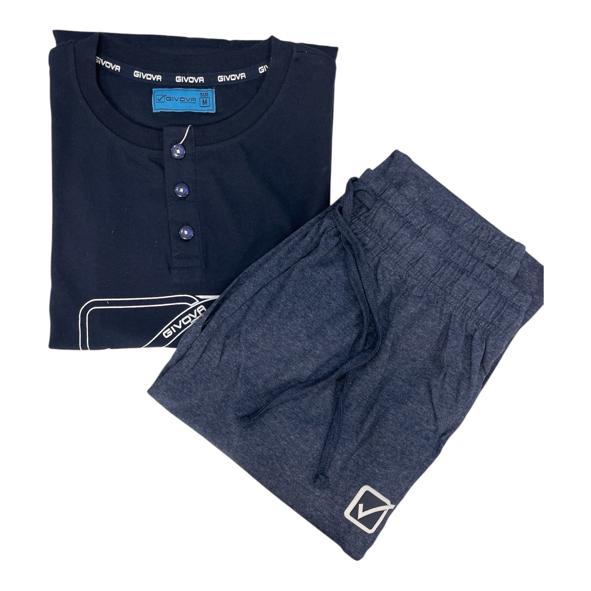 Pigiama Uomo Lungo in Cotone Jersey Serafino e Polsini Givova Art.G627J - Boutique dell'Intimo e del Neonato