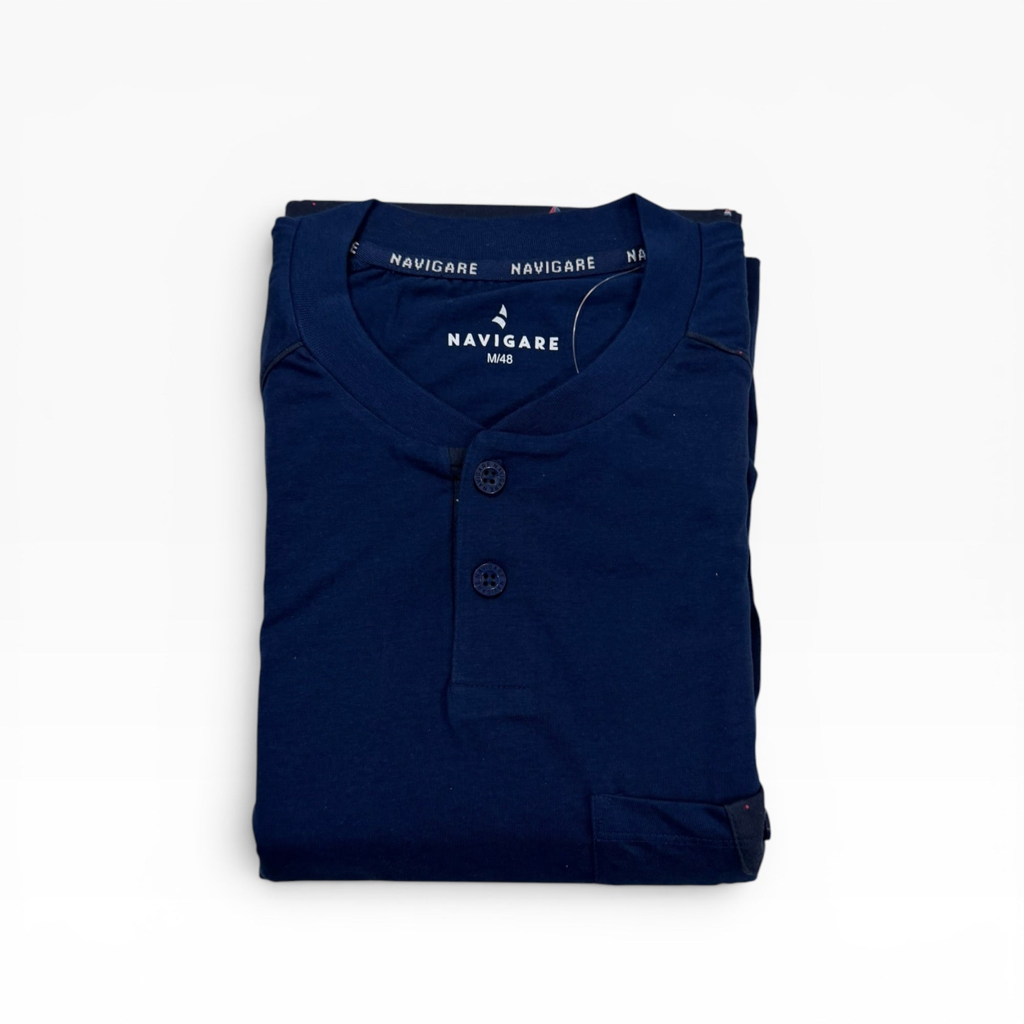Pigiama Uomo Lungo in Cotone Jersey Serafino Navigare Art.141980 - Boutique dell'Intimo e del Neonato