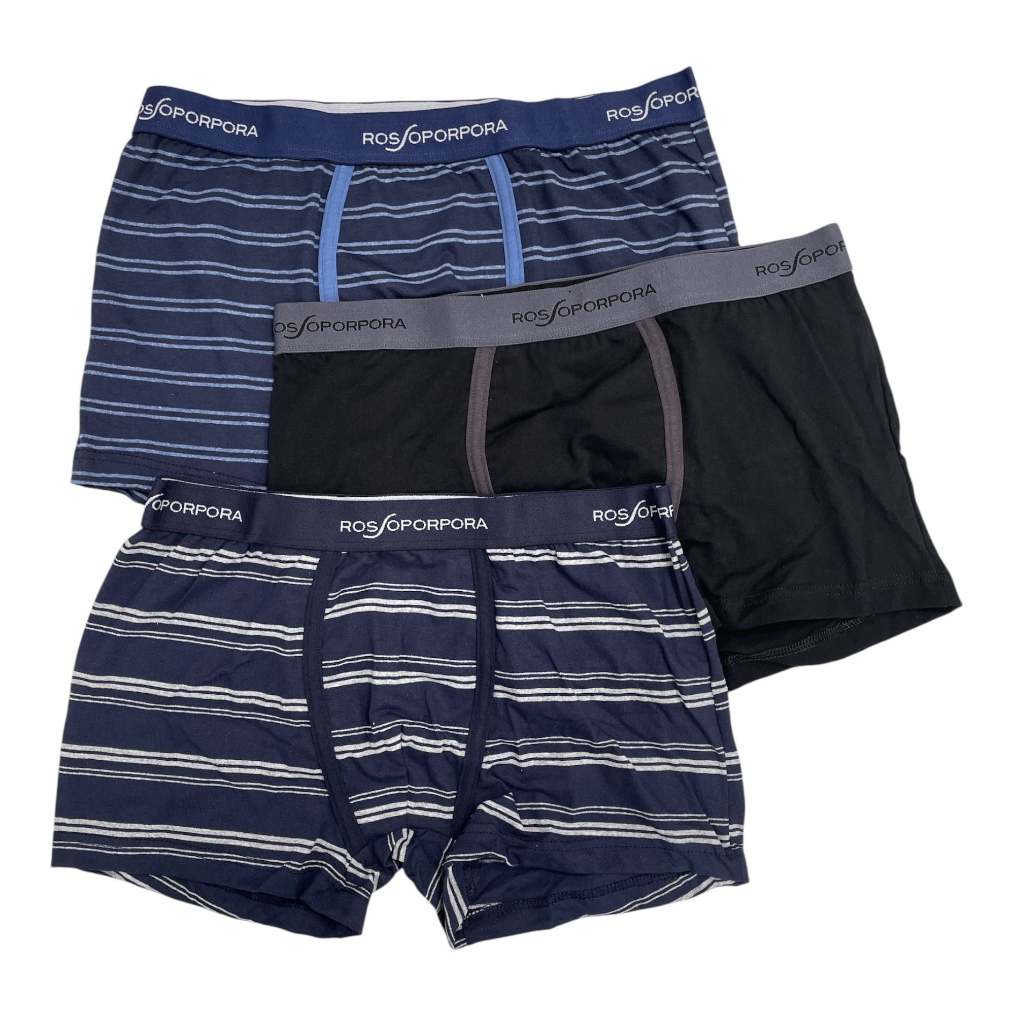 TRI - PACK BOXER COTONE ELASTICIZZATO ELASTICO ESTERNO ROSSOPORPORA ART.UB2022 - Boutique dell'Intimo e del Neonato