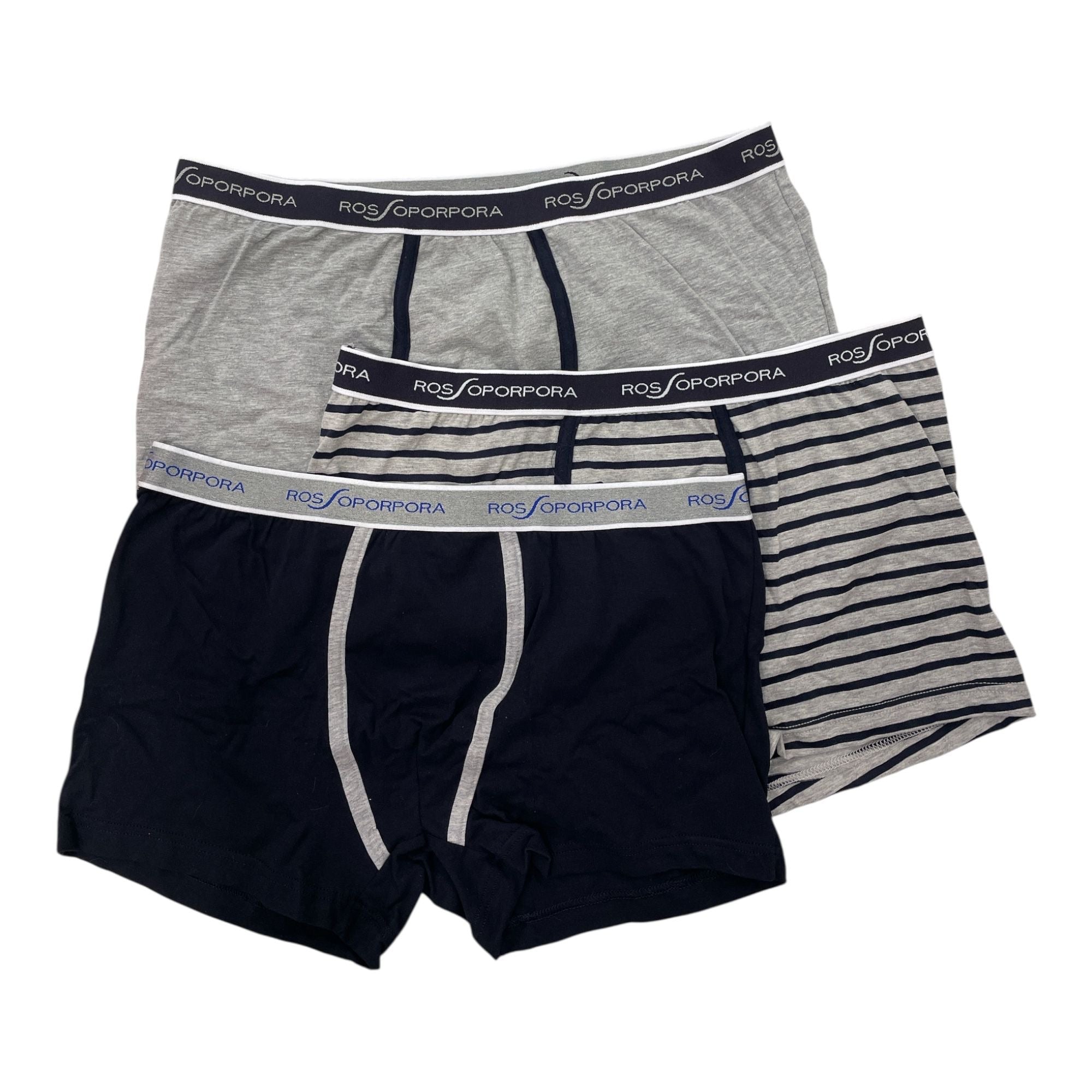 TRI - PACK BOXER COTONE ELASTICIZZATO ELASTICO ESTERNO ROSSOPORPORA ART.UB2034 - Boutique dell'Intimo e del Neonato