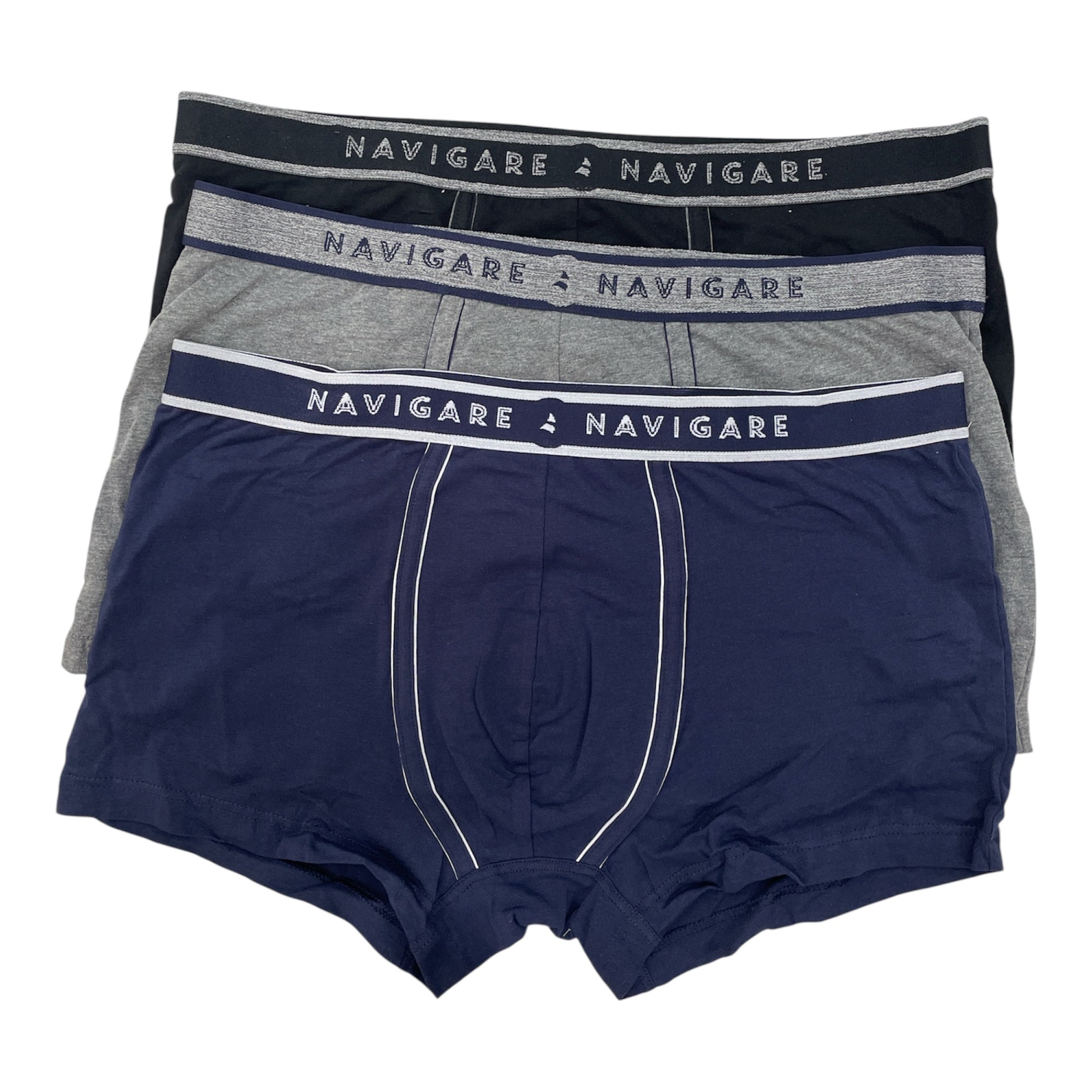 Tri - Pack Boxer Uomo in Cotone con Elastico Esterno Navigare Art. 312T - Boutique dell'Intimo e del Neonato