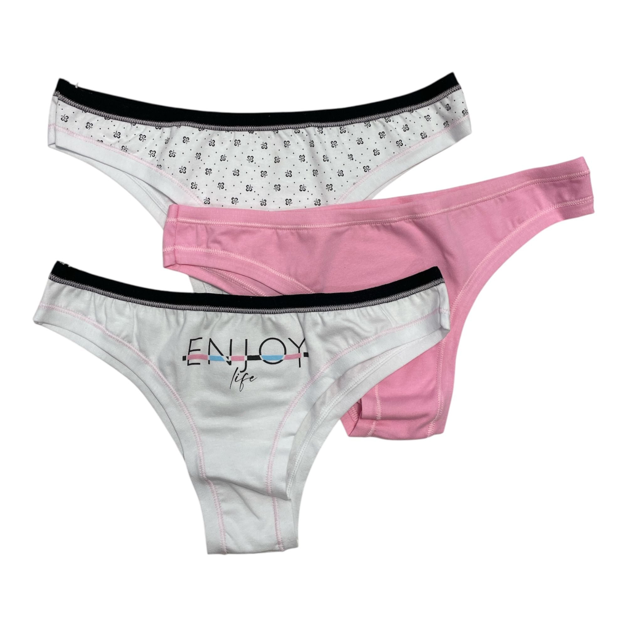 Tri - Pack Brasiliana Donna in Cotone Fantasia Rossoporpora Art.D2535 - Boutique dell'Intimo e del Neonato