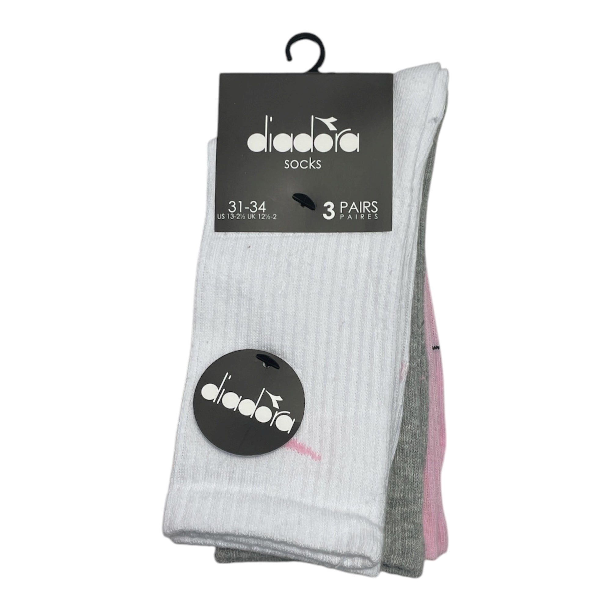 Tri - Pack Calza Corta Bimba in Caldo Cotone Costina Diadora Art.D9950 - Boutique dell'Intimo e del Neonato