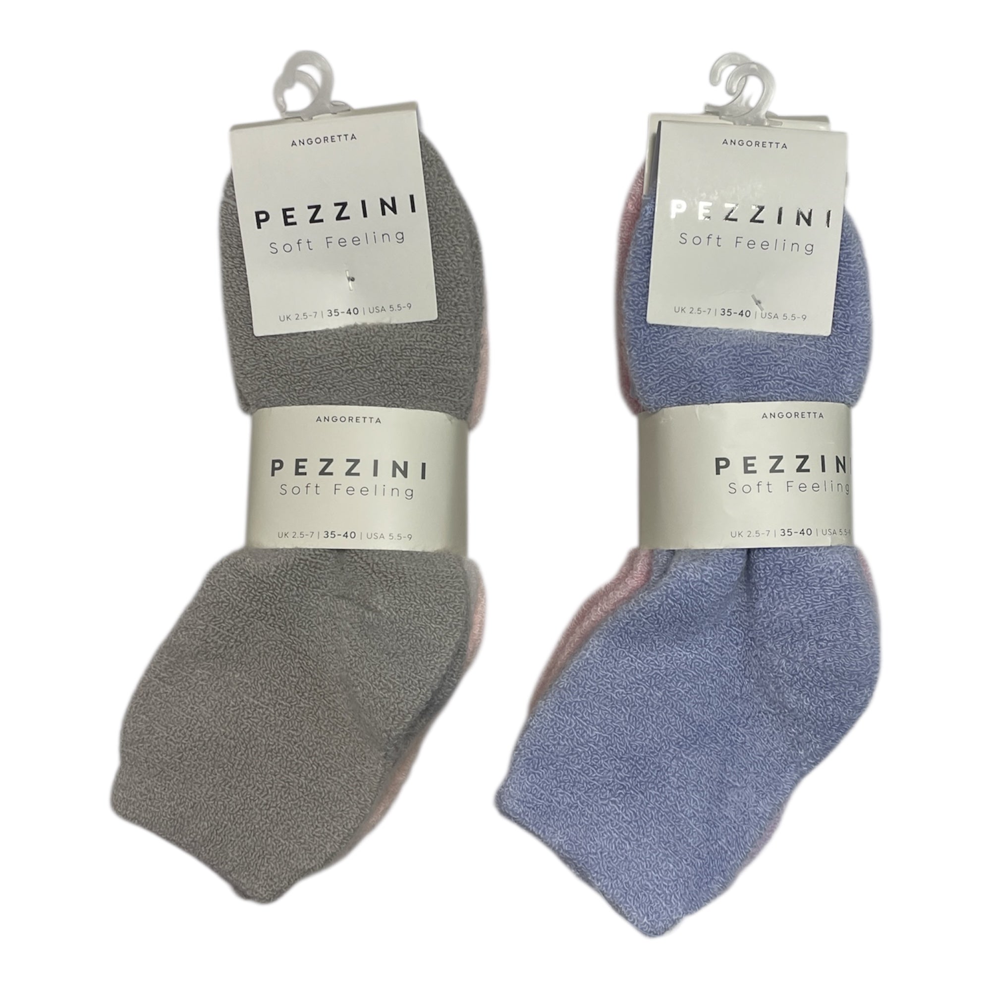 Tri - Pack Calza Corta Donna in Morbida Spugna Pezzini Art.DCZ - 605 ANGORETTA - Boutique dell'Intimo e del Neonato