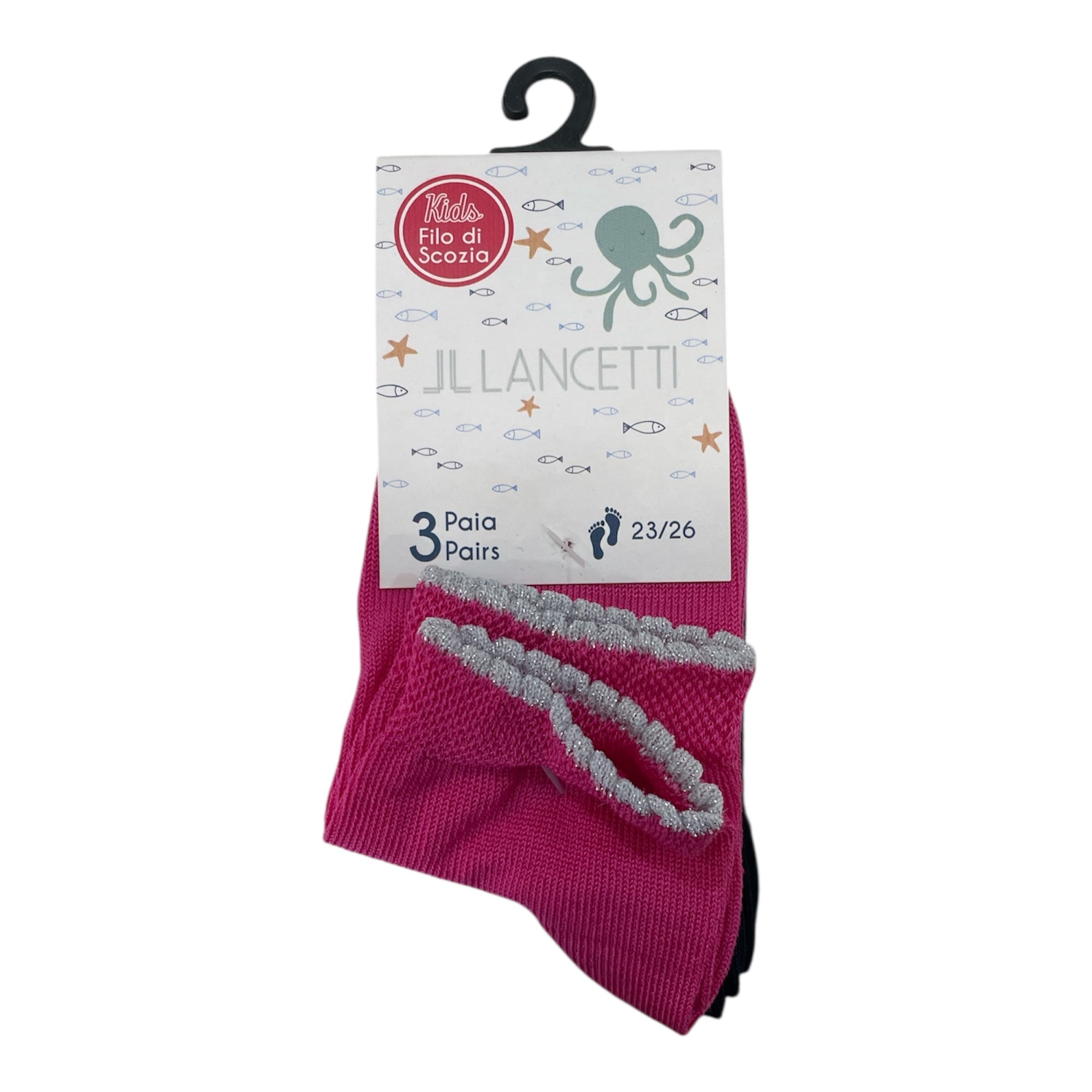 Tri - Pack calza corta filo di scozia Lancetti Art.LAN052C - Boutique dell'Intimo e del Neonato