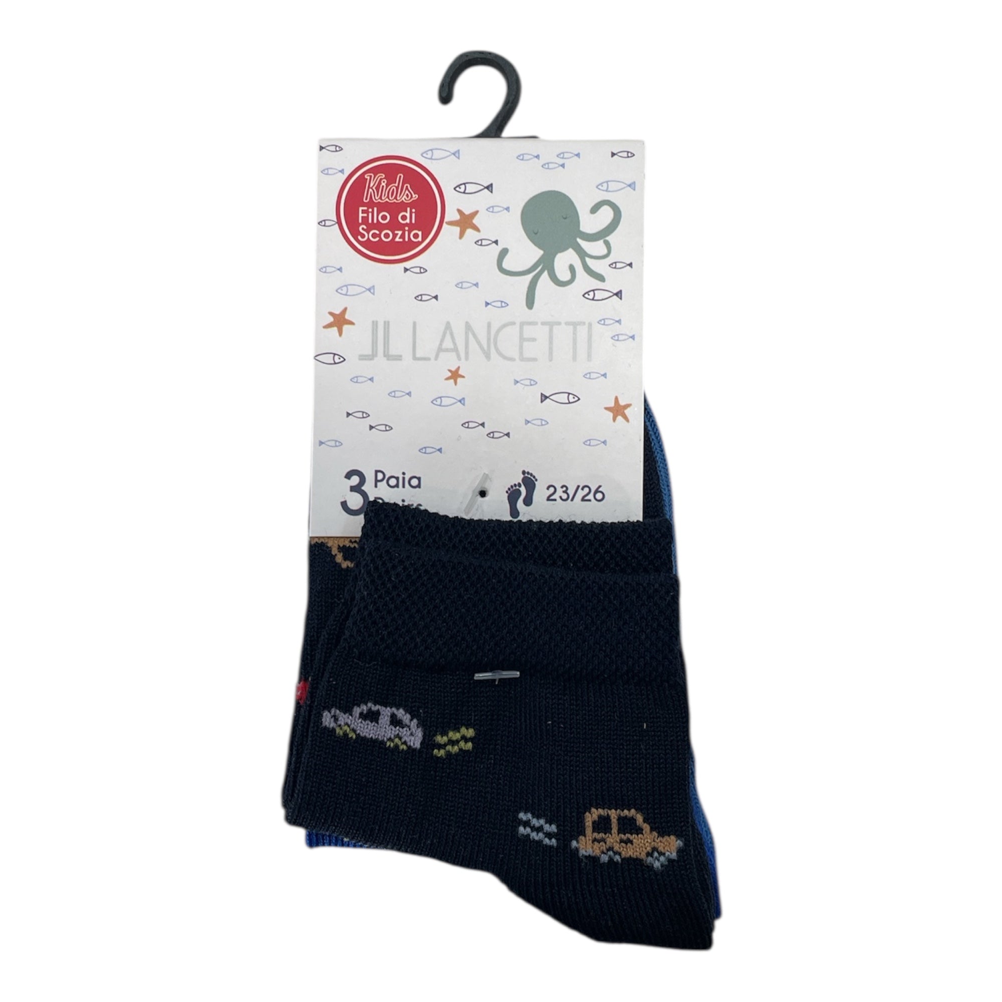 Tri - Pack calza corta filo di scozia Lancetti Art.LAN052C - Boutique dell'Intimo e del Neonato