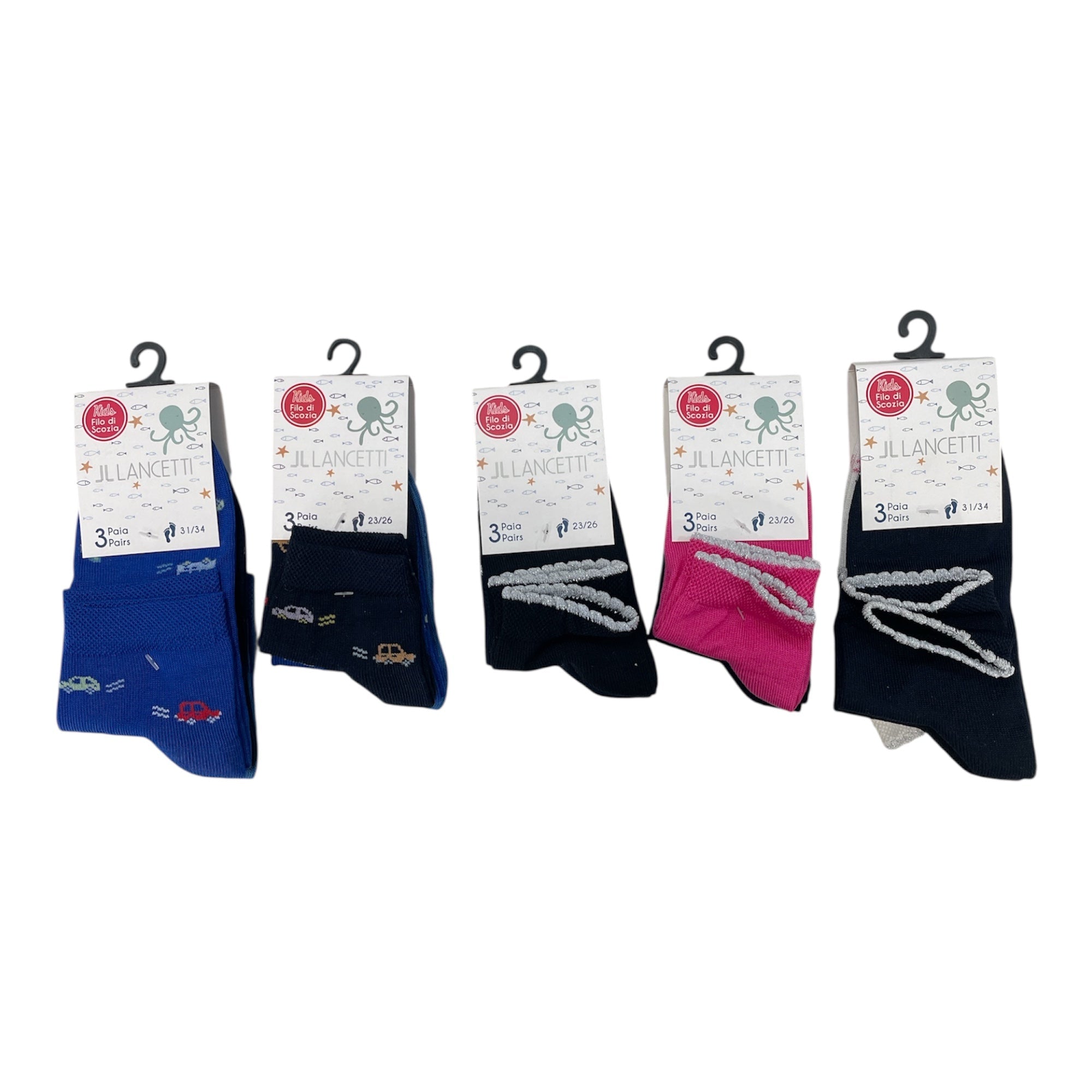 Tri - Pack calza corta filo di scozia Lancetti Art.LAN052C - Boutique dell'Intimo e del Neonato