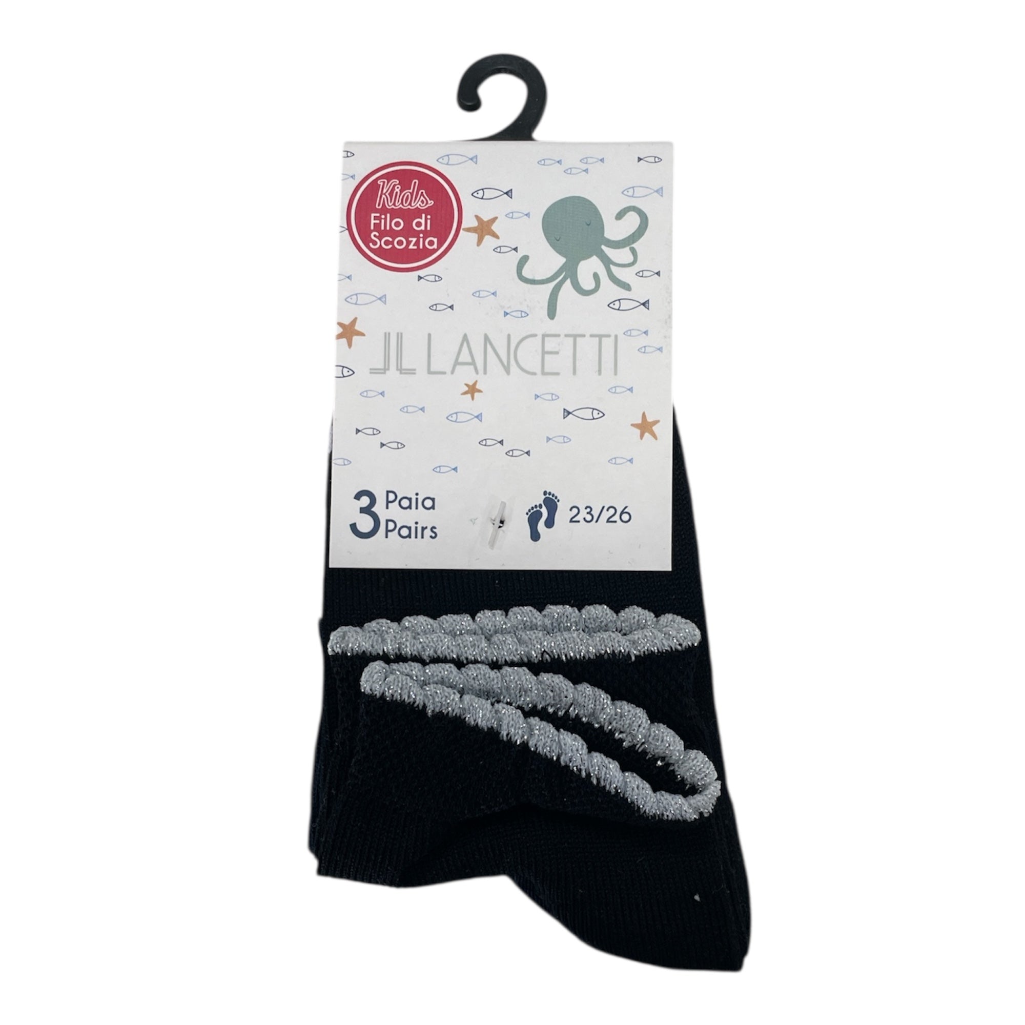 Tri - Pack calza corta filo di scozia Lancetti Art.LAN052C - Boutique dell'Intimo e del Neonato