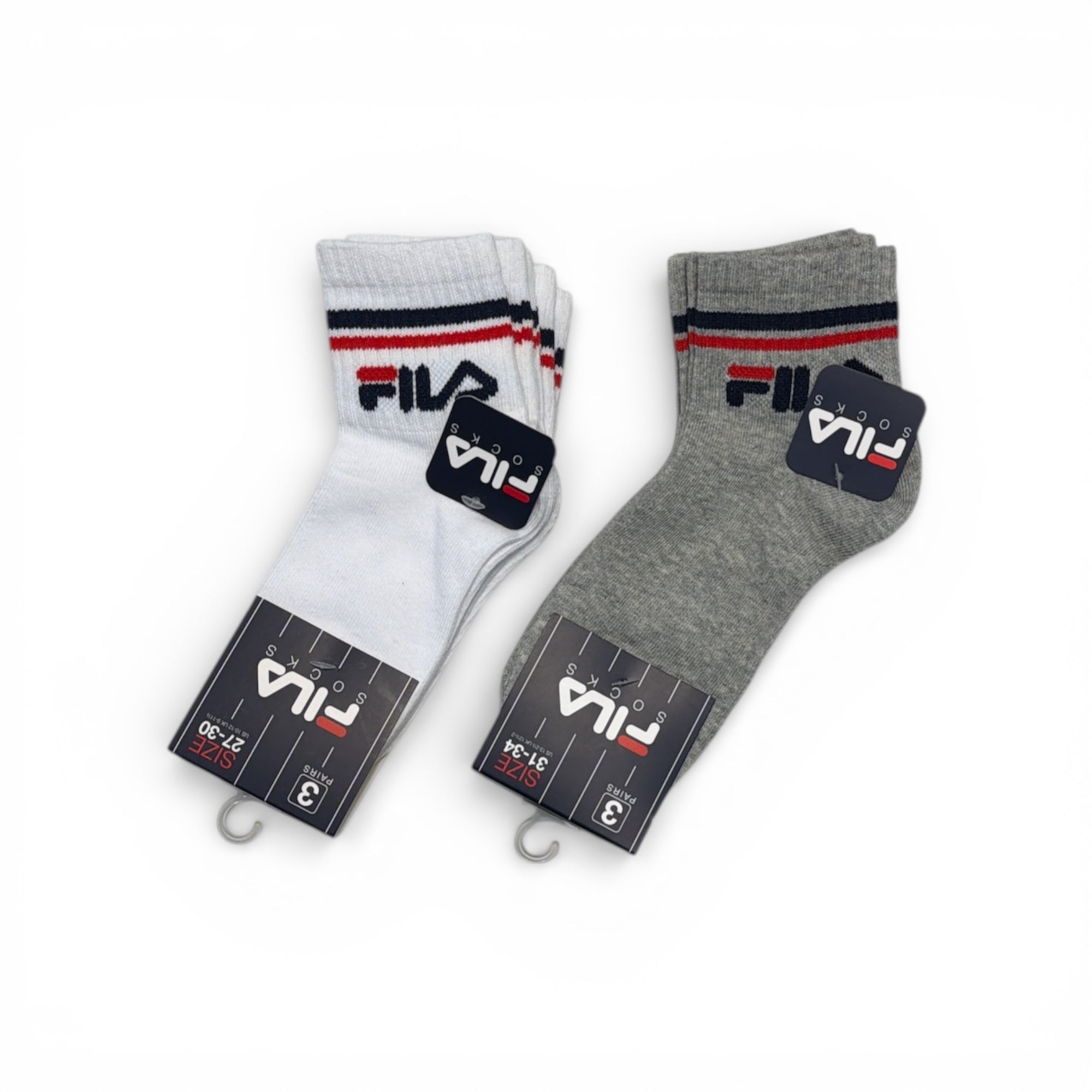 Tri - Pack Calza Corta Quarter Bimbo Bike Fantasia in Cotone Fila Art.F8338 - Boutique dell'Intimo e del Neonato