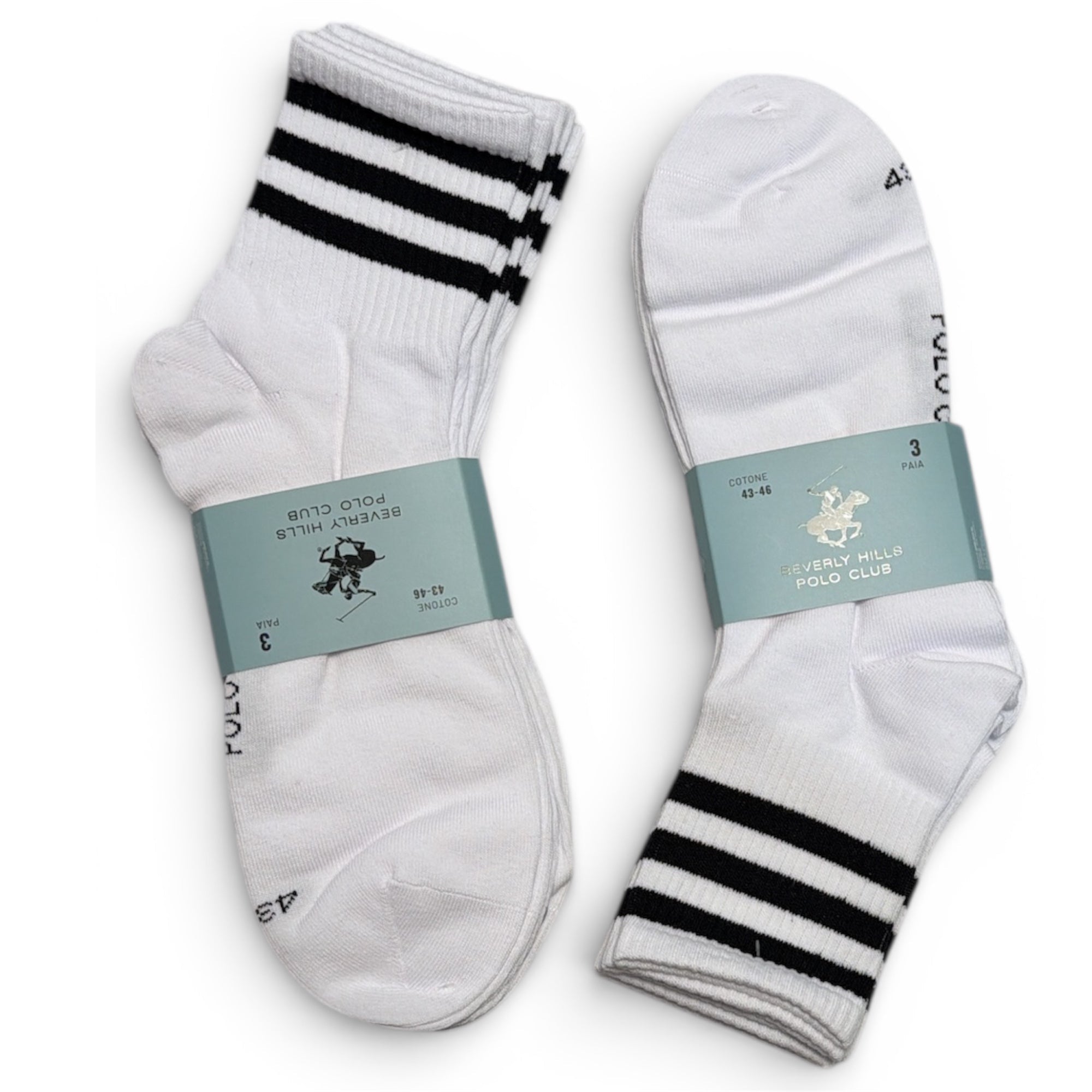 Tri - Pack Calza Corta Unisex Tennis Beverly Art.BHPC990 - Boutique dell'Intimo e del Neonato