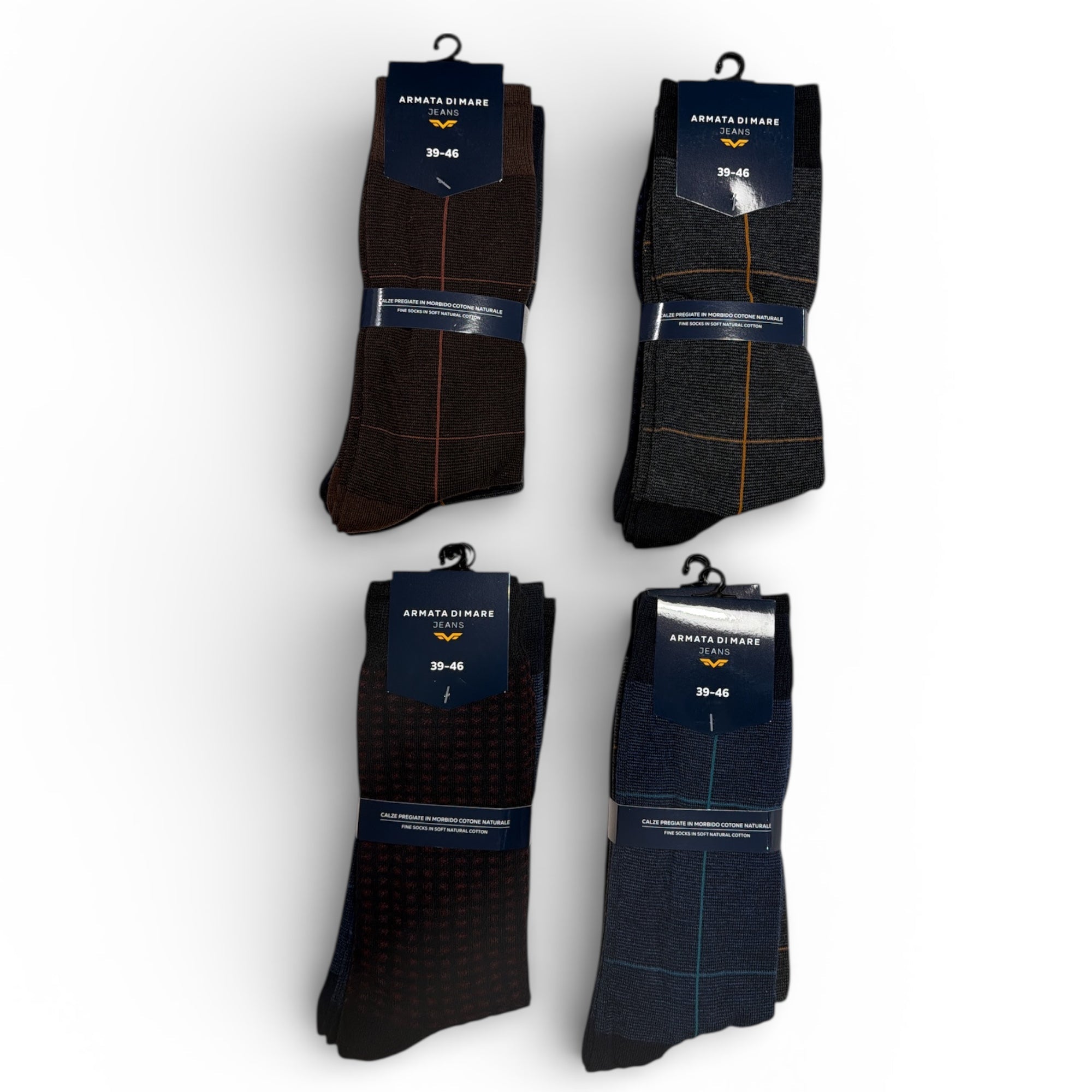 Tri - Pack Calza Corta Uomo in Caldo Cotone Fantasia Armata di Mare Art.2115 - Boutique dell'Intimo e del Neonato