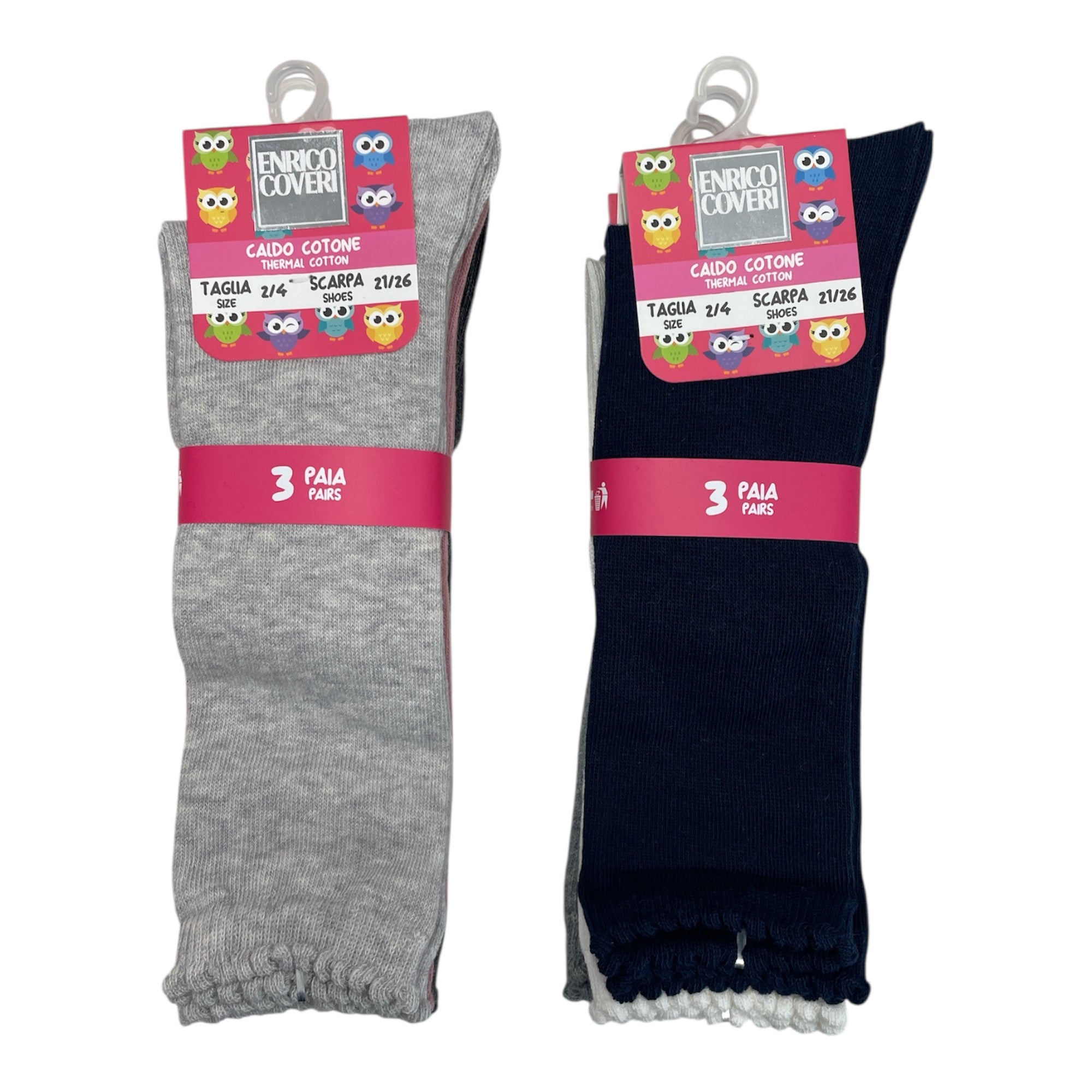 Tri - Pack Calza Lunga Bimba in Caldo Cotone Enrico Coveri Art.TRIS_GL 1ASS - Boutique dell'Intimo e del Neonato