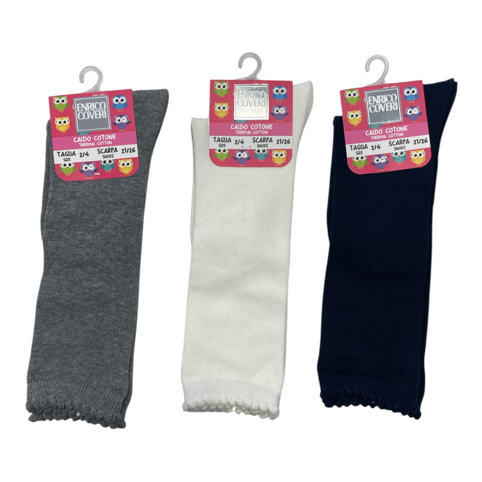 Tri - Pack Calza Lunga Bimba in Caldo Cotone Enrico Coveri Art.TRIS_GL 1ASS - Boutique dell'Intimo e del Neonato