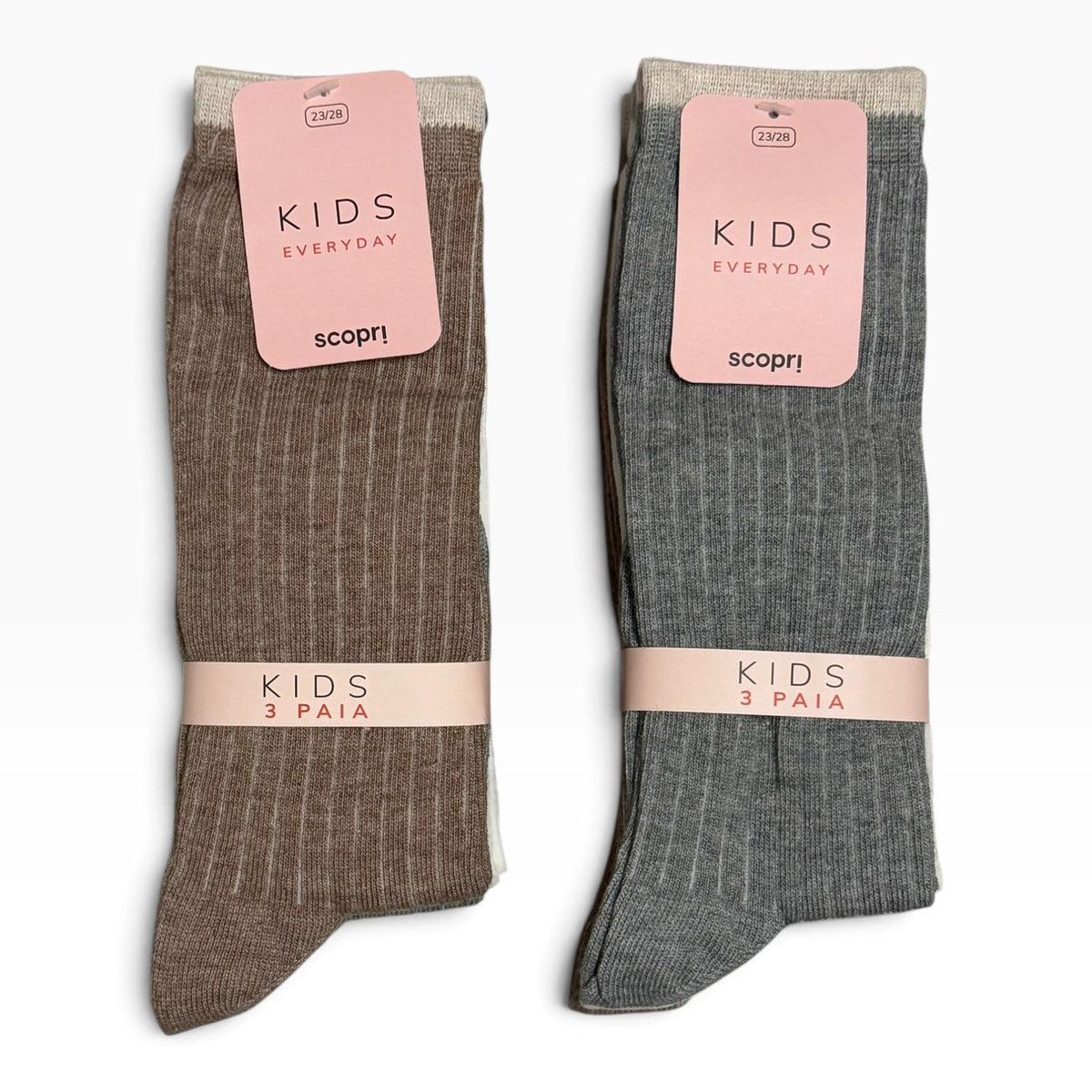 Tri-Pack Calze Bimba Lunghe in Caldo Cotone Scopri Art.KITE - Boutique dell'Intimo e del Neonato