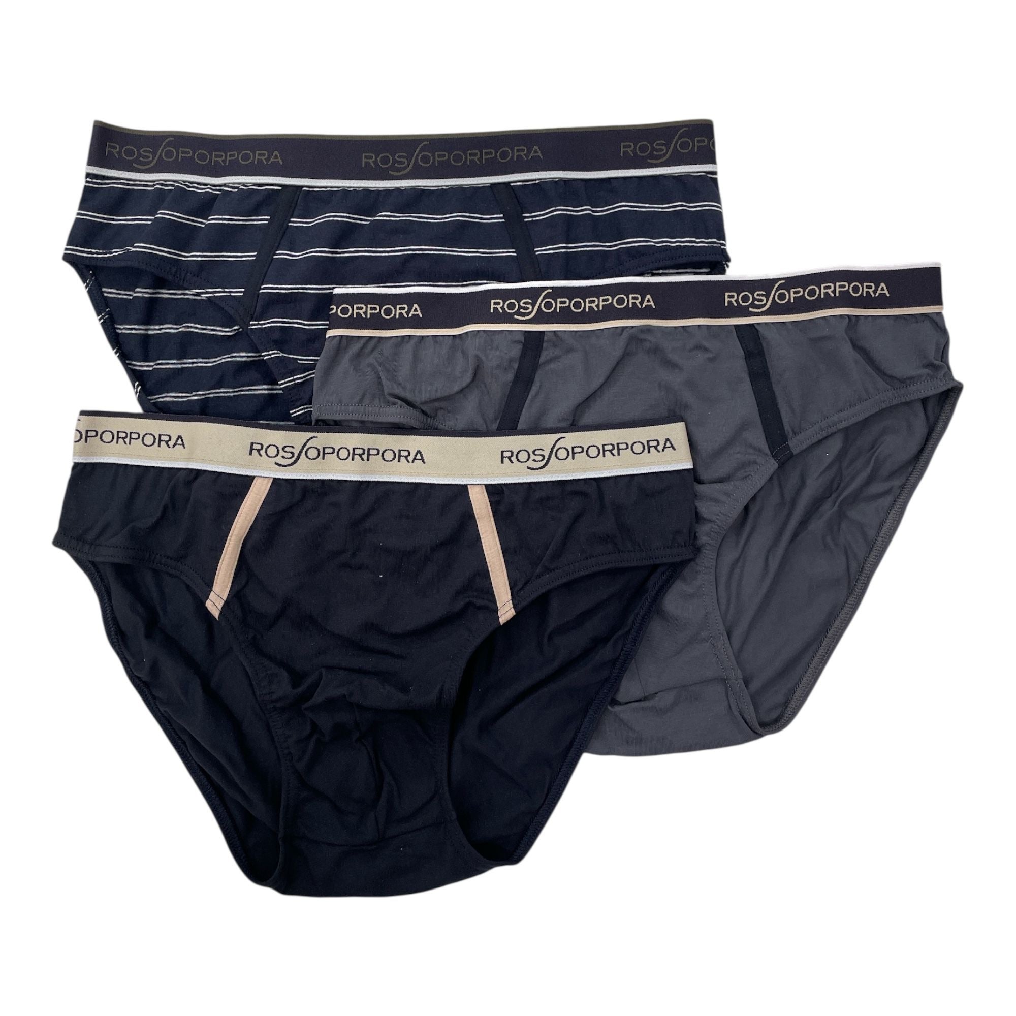 TRI - PACK SLIP COTONE ELASTICIZZATO CON ELASTICO ESTERNO ROSSOPORPORA ART.US2125 - Boutique dell'Intimo e del Neonato