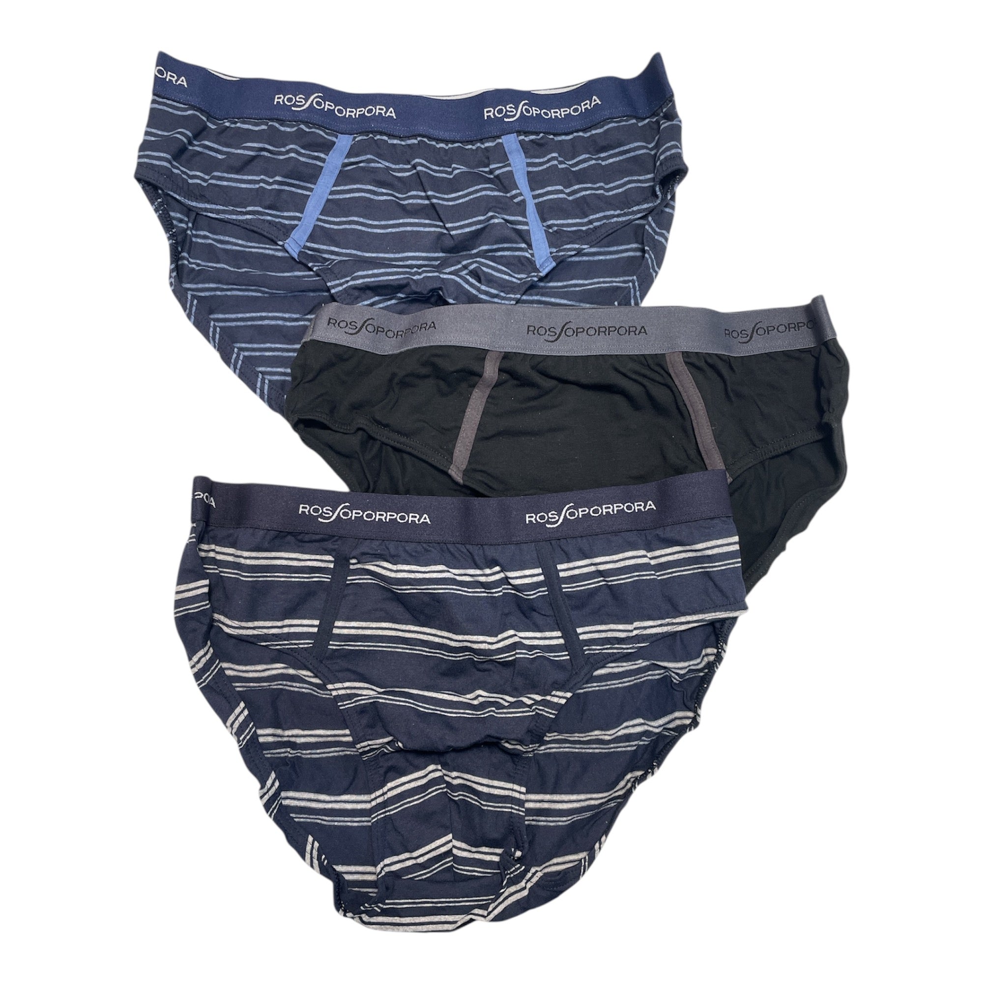 Tri - Pack Slip Uomo Cotone Elasticizzato con Elastico Esterno Rossoporpora Art.US2023 - Boutique dell'Intimo e del Neonato