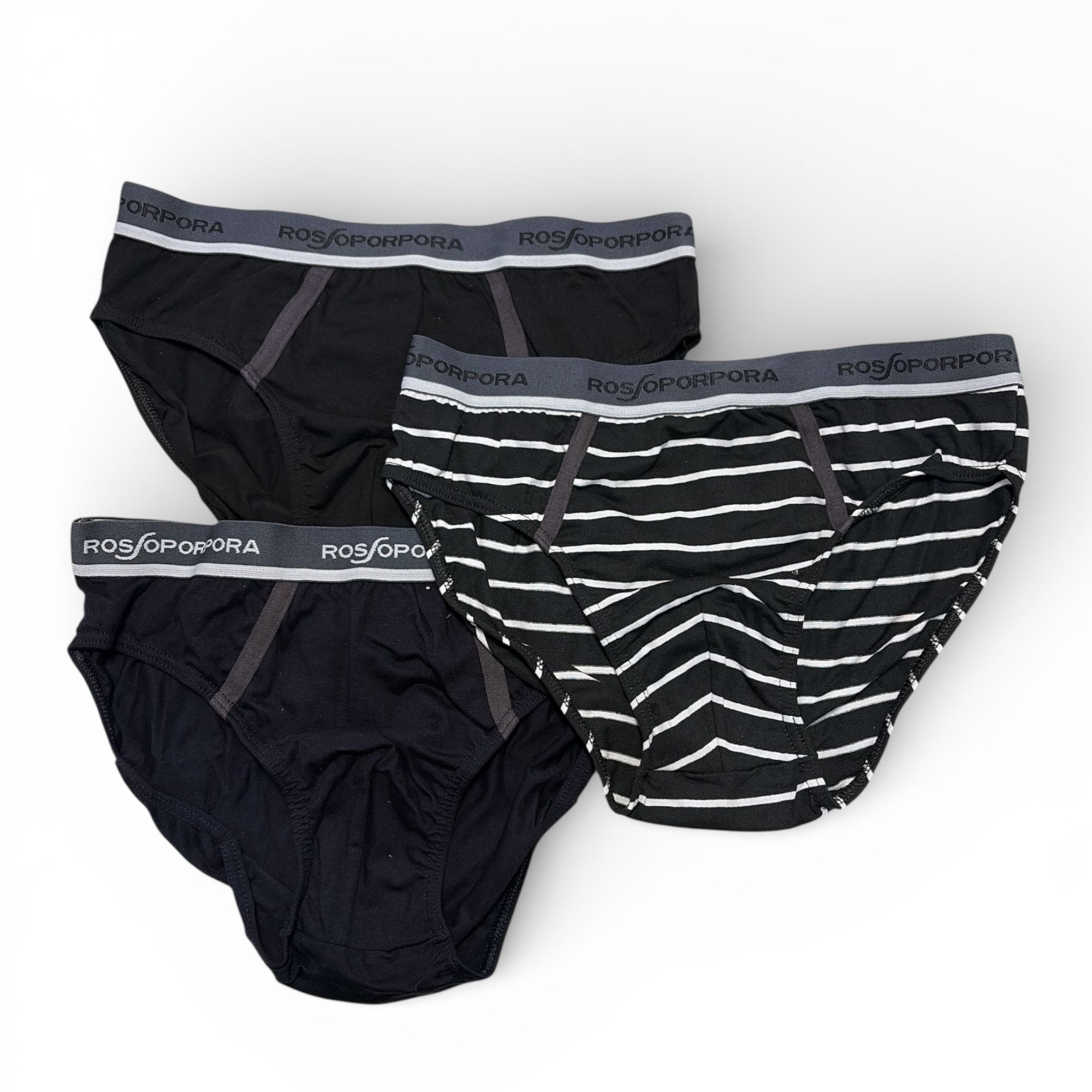 Tri - Pack Slip Uomo in Cotone Elasticizzato con Elastico Esterno Rossoporpora Art.US2009 - Boutique dell'Intimo e del Neonato