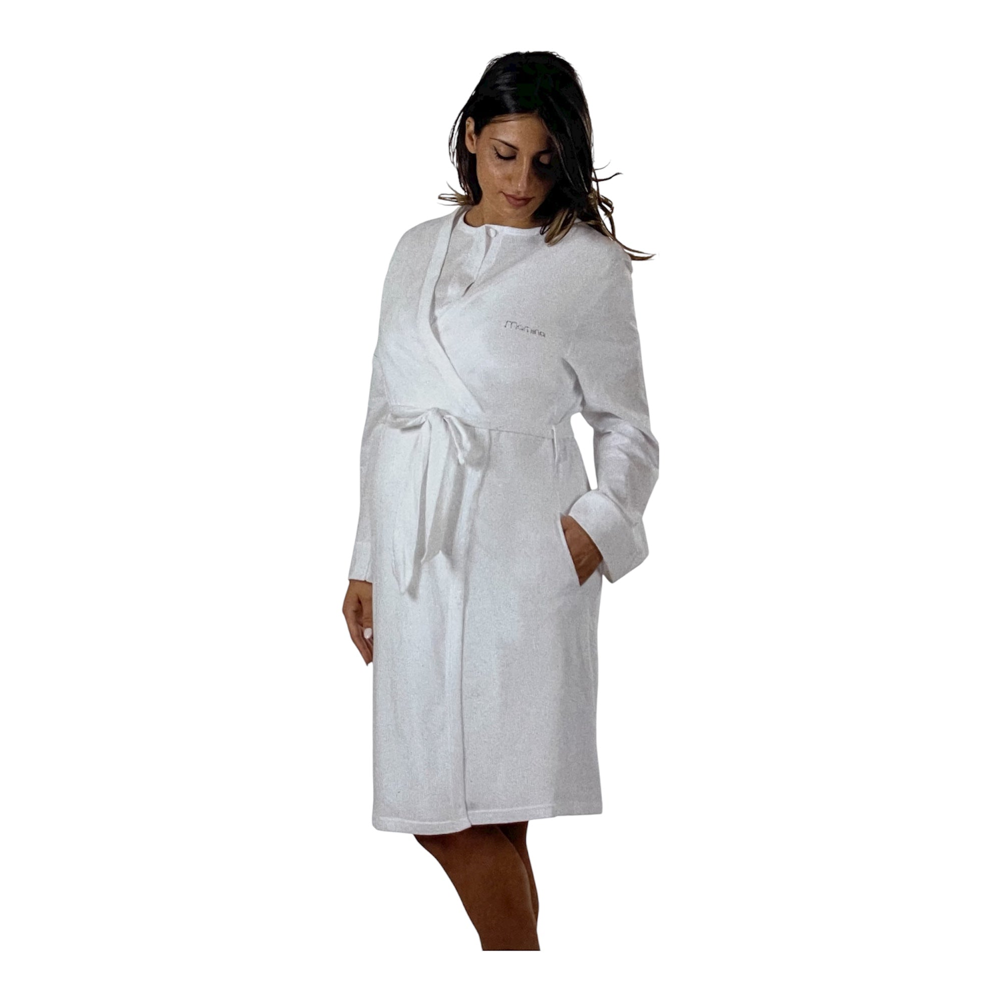 Vestaglia Clinica in Cotone Jersey Mamina Art.Z9214 - Boutique dell'Intimo e del Neonato