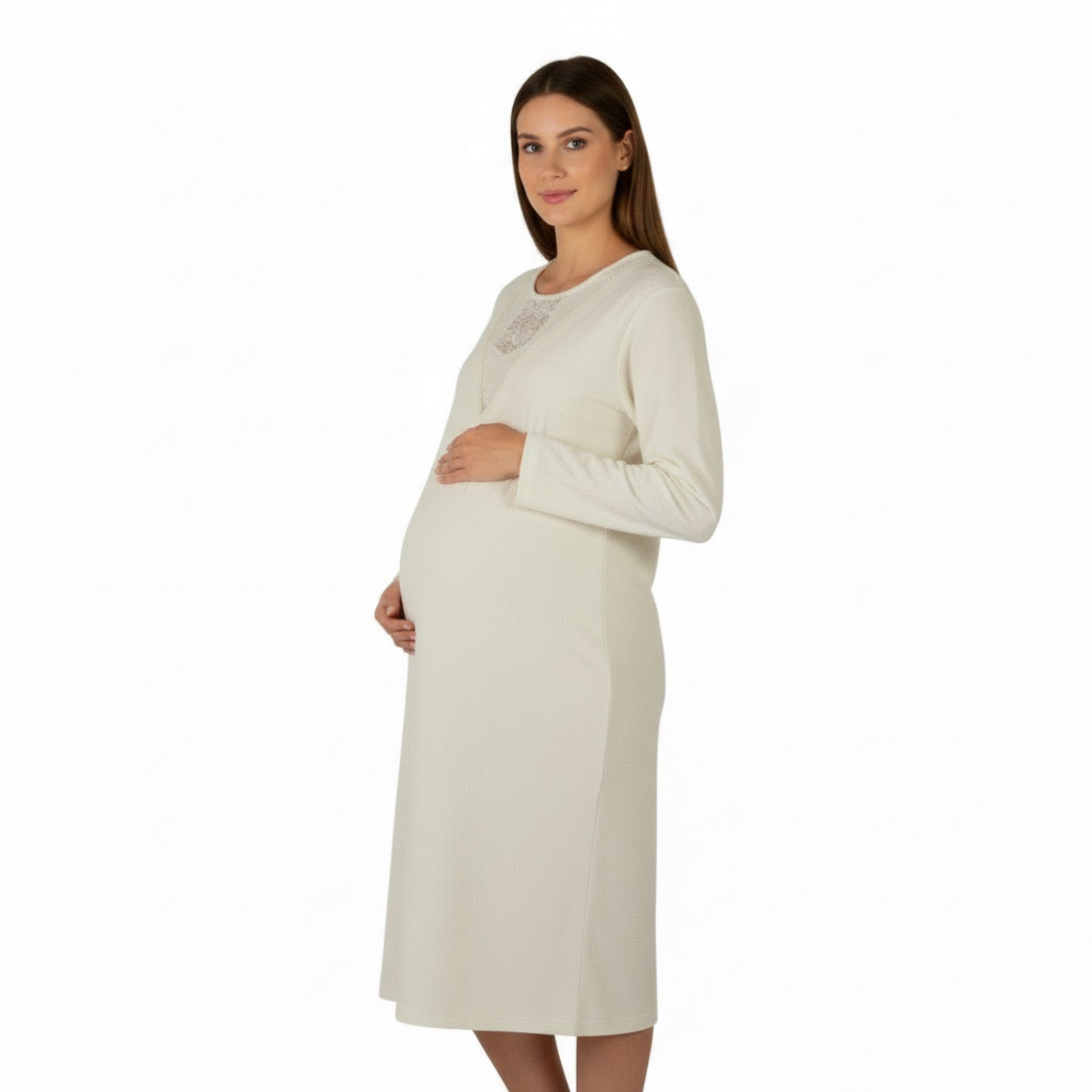 Vestaglia Premaman in Cotone Jersey Aperta Davanti Mamina Art.Z9202/02 - Boutique dell'Intimo e del Neonato